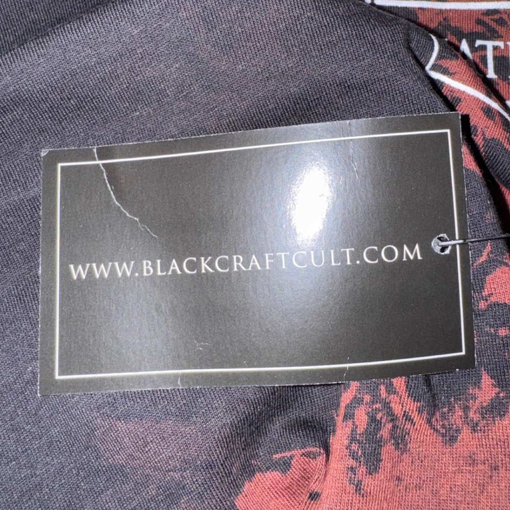 BlackCraft Cult Acid Wash Skull Moon Rose Gothic Punk Lunar Occult Tank Sz L - Picture 9 of 11